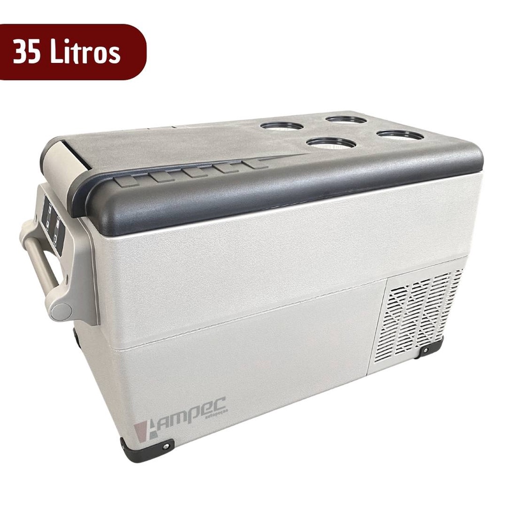 Geladeira Portátil 35L 12V/24V 110v/220v Caminhão Ônibus Van