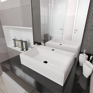 Cuba Pia para Banheiro Retangular Suprema em Oferta na Shopee