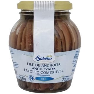 Filé De Anchova Di Salerno Em Óleo Comestível 360g em Oferta na Shopee