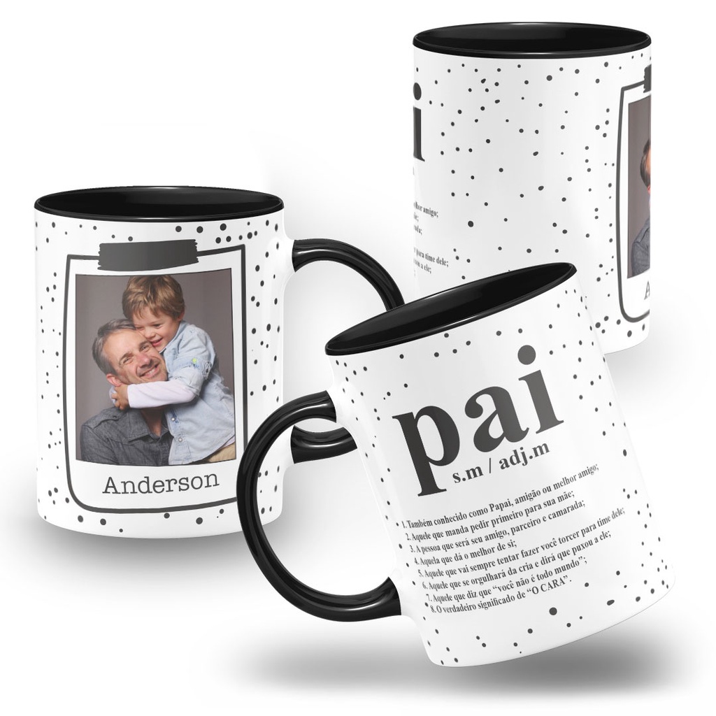 Caneca Pai Significado com Foto Nome Personalizada