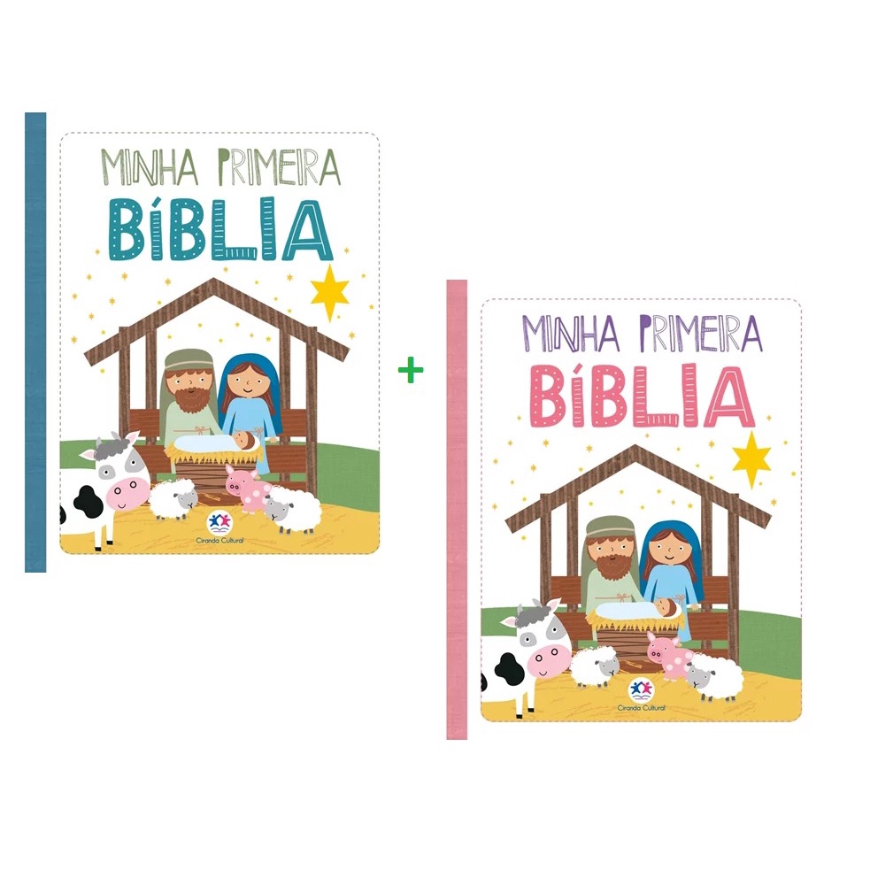 Kit 2 Livros Minha Primeira Bíblia Meninos Azul + Meninas Rosa | Ciranda Cultural - Books & Magazines