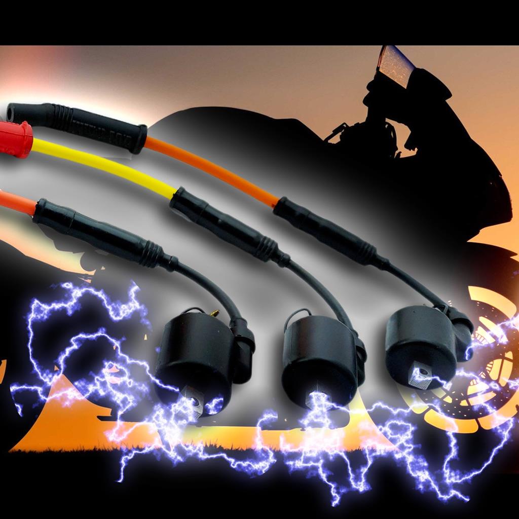 Bobina Ignicao Cachimbo e Cabo de Vela 10mm P/ CBX 250 TWISTER NX4 FALCON 400 NX-350 XRE 300 CB300R