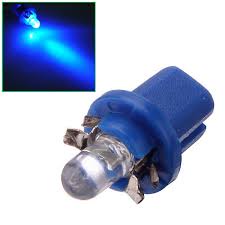 10 x Lâmpada T5 b8.5 acrílico AZUL 12v soquete B8.5 lampada led automotiva