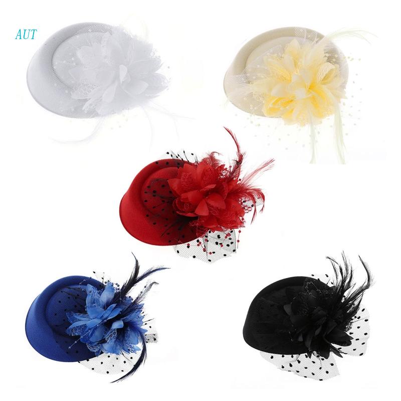 Fascinator Hats Headband Womens Flower Brides Hair Accessories Wedding