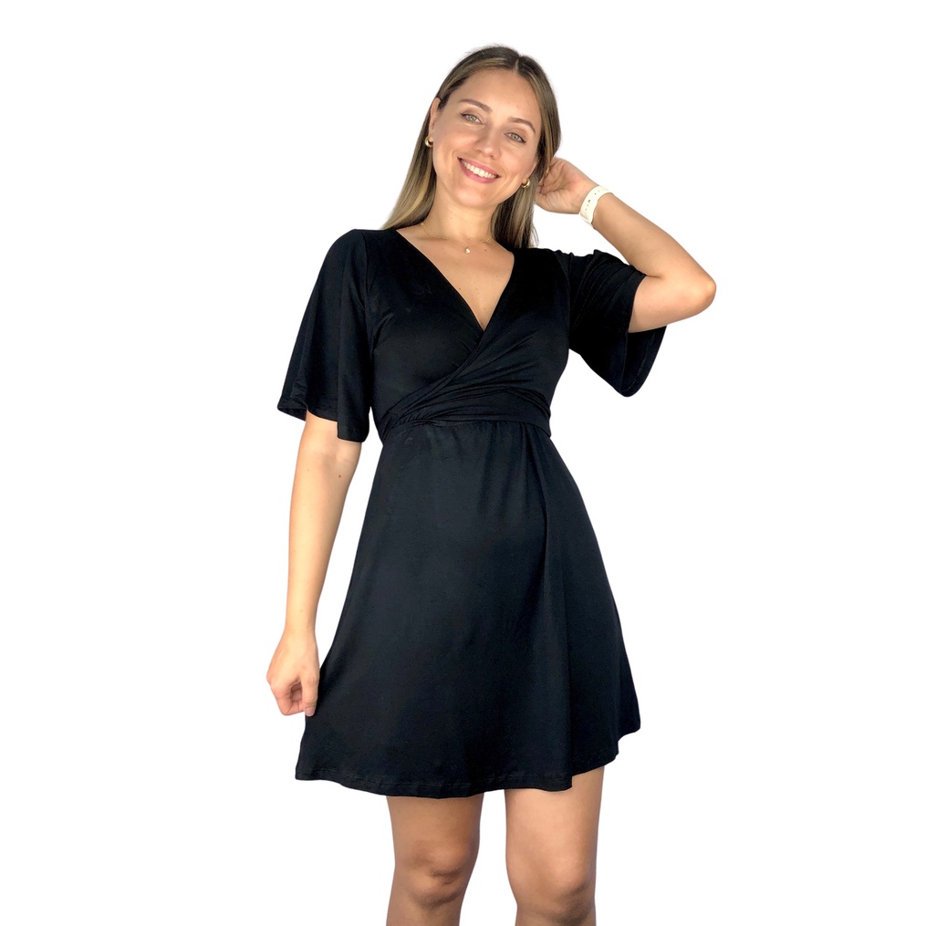 Vestido 4 em 1 Diversas Cores Viscolycra Premium Casual Gestante Amamentar Grávida Amamentação em Oferta na Shopee