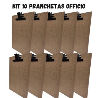 Prancheta Vertical A4 com Pegador de Aço Kit C/10﻿pcs