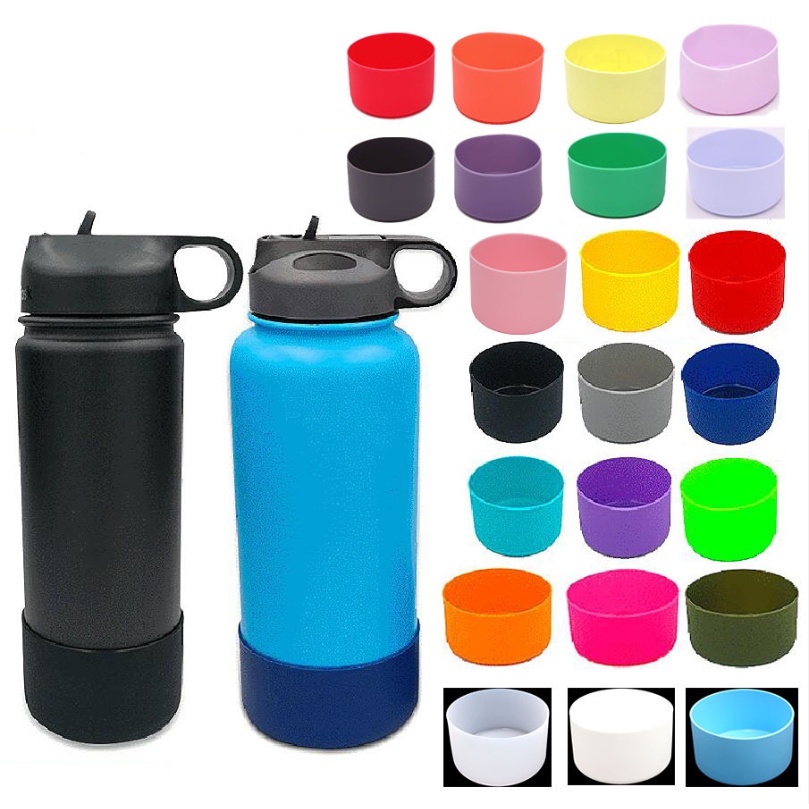 7,5/9cm Tampa De Copo De Aço Inoxidável Base De Silicone À Prova De Escorregamento Garrafa Mangas Chaleira Espaço Água Isolamento Térmico Capa Protetora