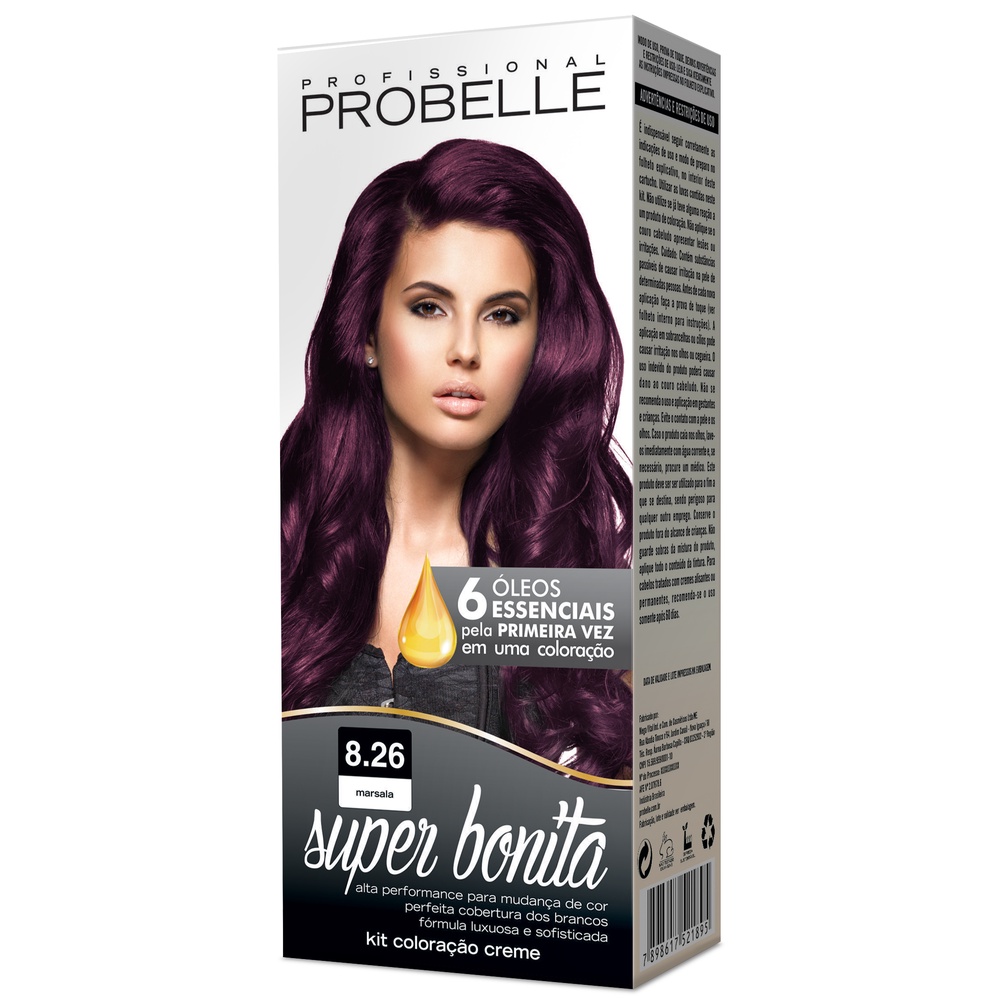 Coloração Super Bonita 8.26 - Marsala Probelle probelle