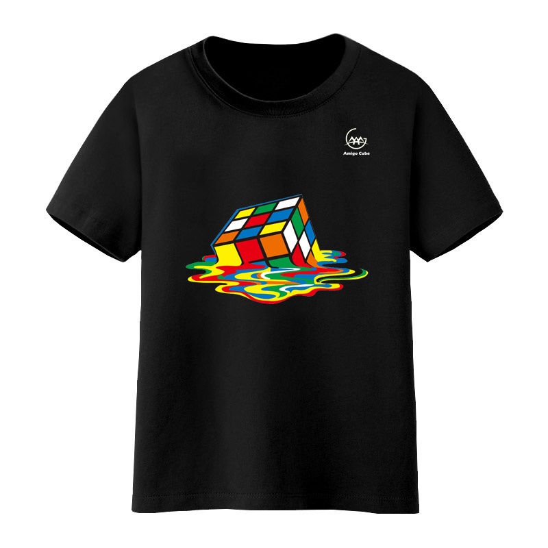 Amigocube Cubo Mágico T Shirts Summer Clothing Speed Padrão De Cubo De Manga Curta