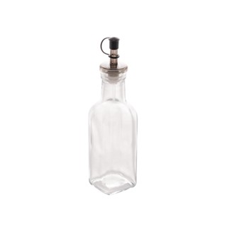 Garrafa Para Azeite De Vidro Com Tampa Plástica Preta 200Ml