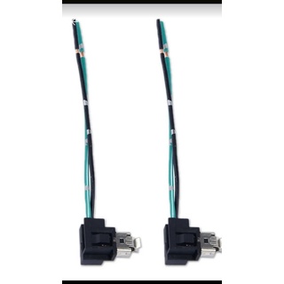 Par Soquete Plug Conector Lampada H1 C/Aterramento Rabicho*