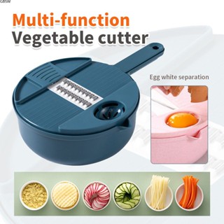 Brand New 12-em-1 bacia Cesta Fatiador cortador de legumes com uma cobertura vegetal Multifuncional picado cozinha cenoura ferramenta manual de