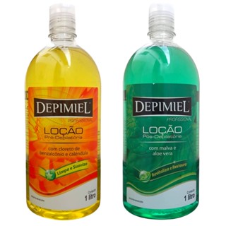 Kit Loção Pré E Pós Depilatório Depimiel Profissional 1l