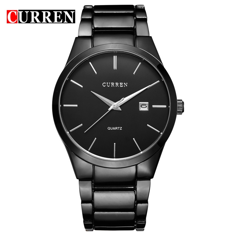 Curren Relógio Masculino Moeda Simulado De Quartzo Calendário Automático À Prova D'água 8106 X