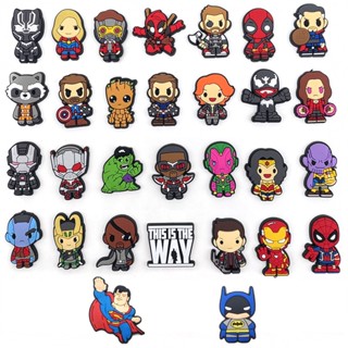 Série Marvel Jibbitz Shoe Charms Sandal Kids Wristband Acessórios De Moda Unisexo Festa De Aniversário Presentes