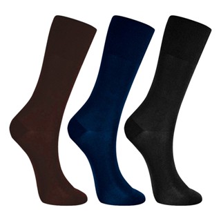 Kit com 3 Meias Social Punho Masculina Selene