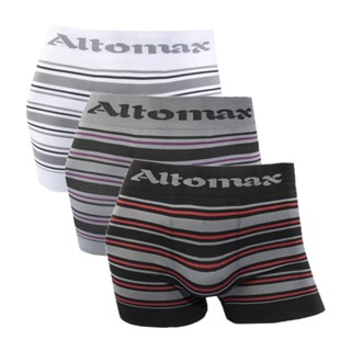Kit 3 Cuecas Boxer Microfibra Listrada Sem Costura Altomax