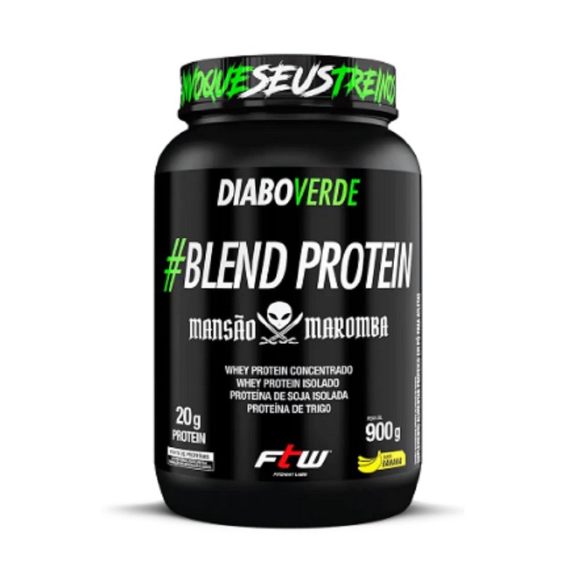 Whey Blend Protein Ftw Diabo Verde Mansão Maromba 900g Banana