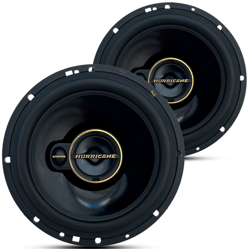 Kit Alto Falante Hurricane Aurum A6T Triaxial 6 Polegadas 60w Cada 120w Par Original Porta Carro Som