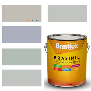 Tinta Parede Cinza Véu Acrílica Brasinil Anti Mofo 3,2l