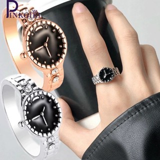 Anel De Festa De Casal Anéis Mulher Homens Personalidade Vintage Punk Zircon Relógio Em Forma De Dedo Moda Jóias