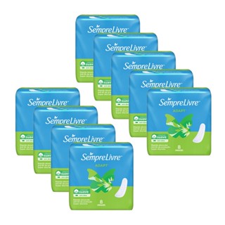 Kit 72 Absorventes Externo Sempre Livre Adapt Cobertura Suave sem Abas