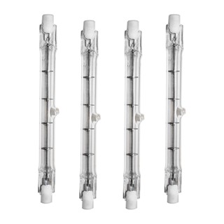 Kit 4 Lâmpadas Halógena Palito R7S 300W 127V 2800K Luz Amarela 01302 - Ourolux