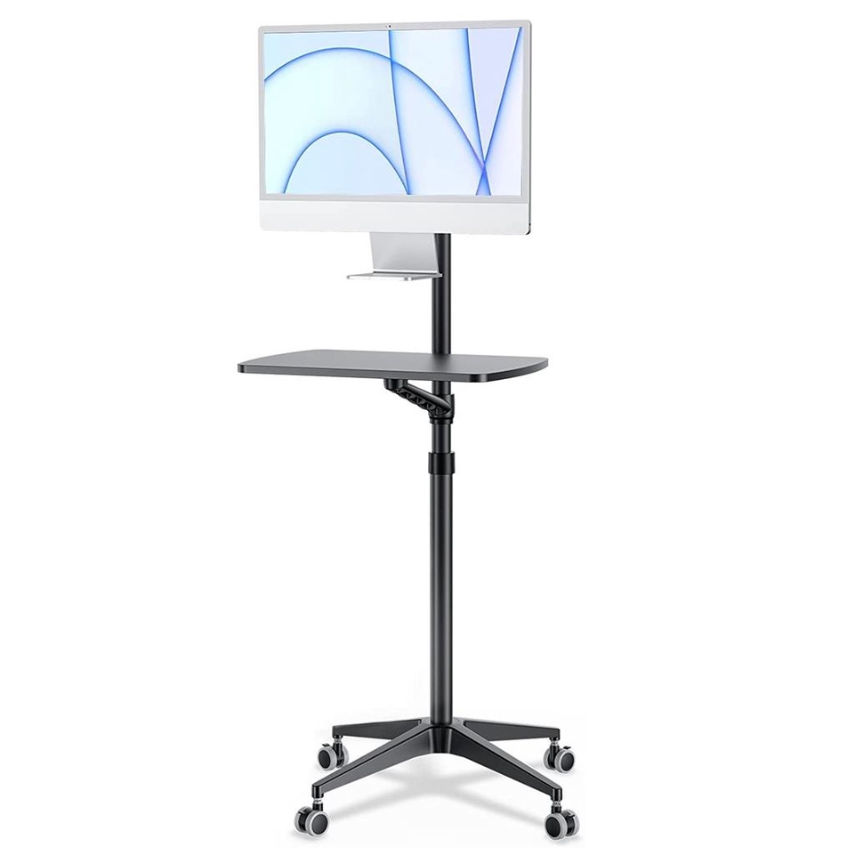 Suporte,Pedestal,Mesa Hospitalar Multiuso c/Rodizios p/Notebook iMac,Macbook,Monitor Dell,Samsung,LG