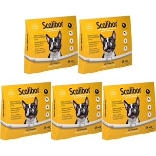 5 Coleira Scalibor P 48cm Leishmaniose Antipulgas Cães MSD em Oferta na Shopee
