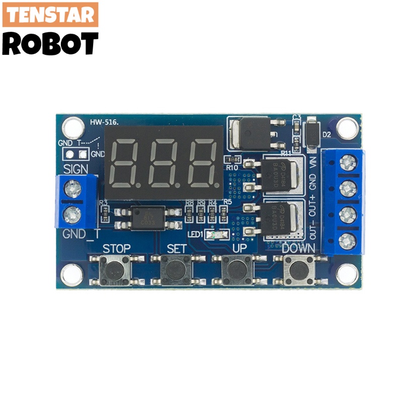 DC 12V 24V Dual MOS LED Digital Time Delay Relay Ciclo De Disparo Do Temporizador Módulo De Controle De Tempo Da Placa