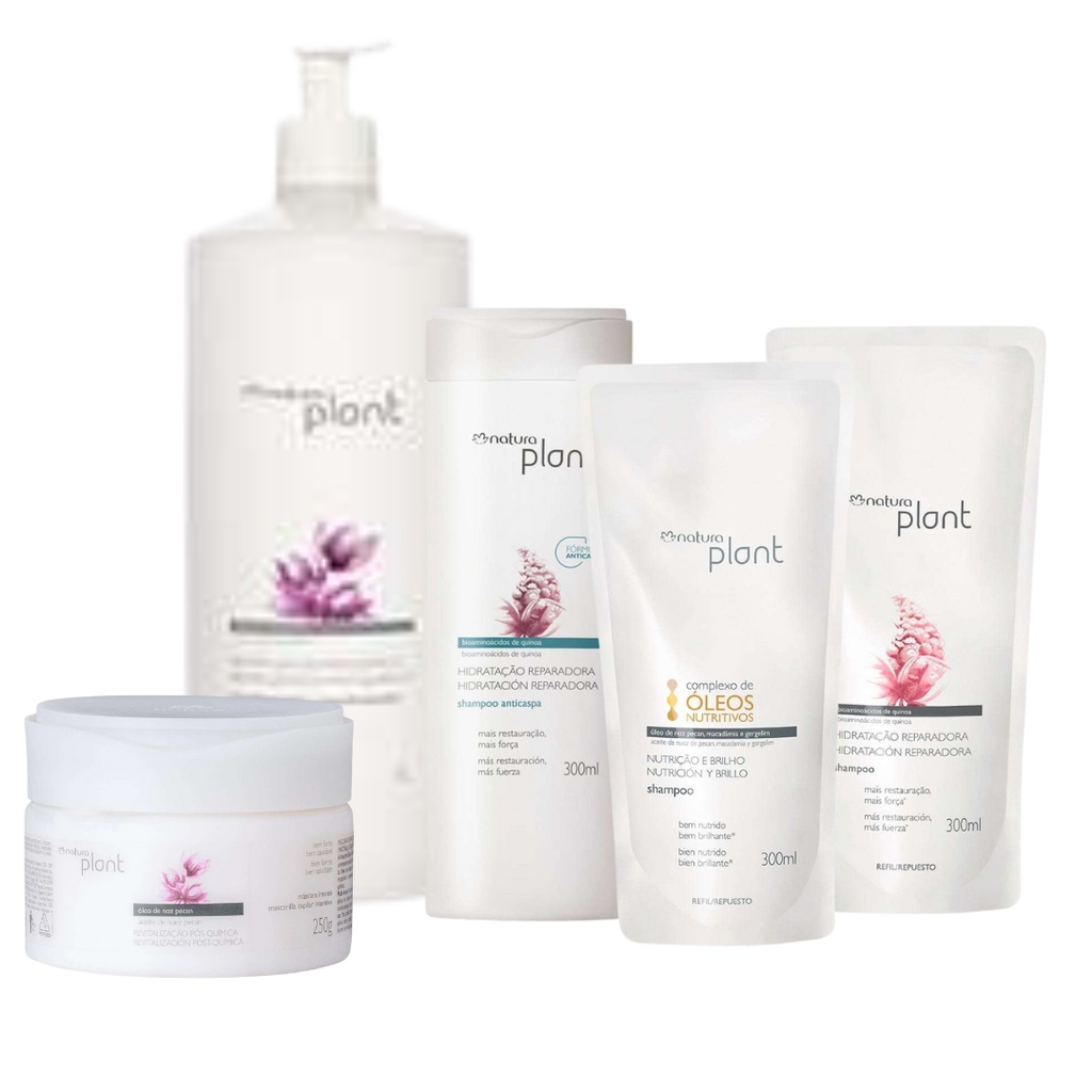 Linha Plant Natura shampoos e condicionadores 300ml Escolha o seu