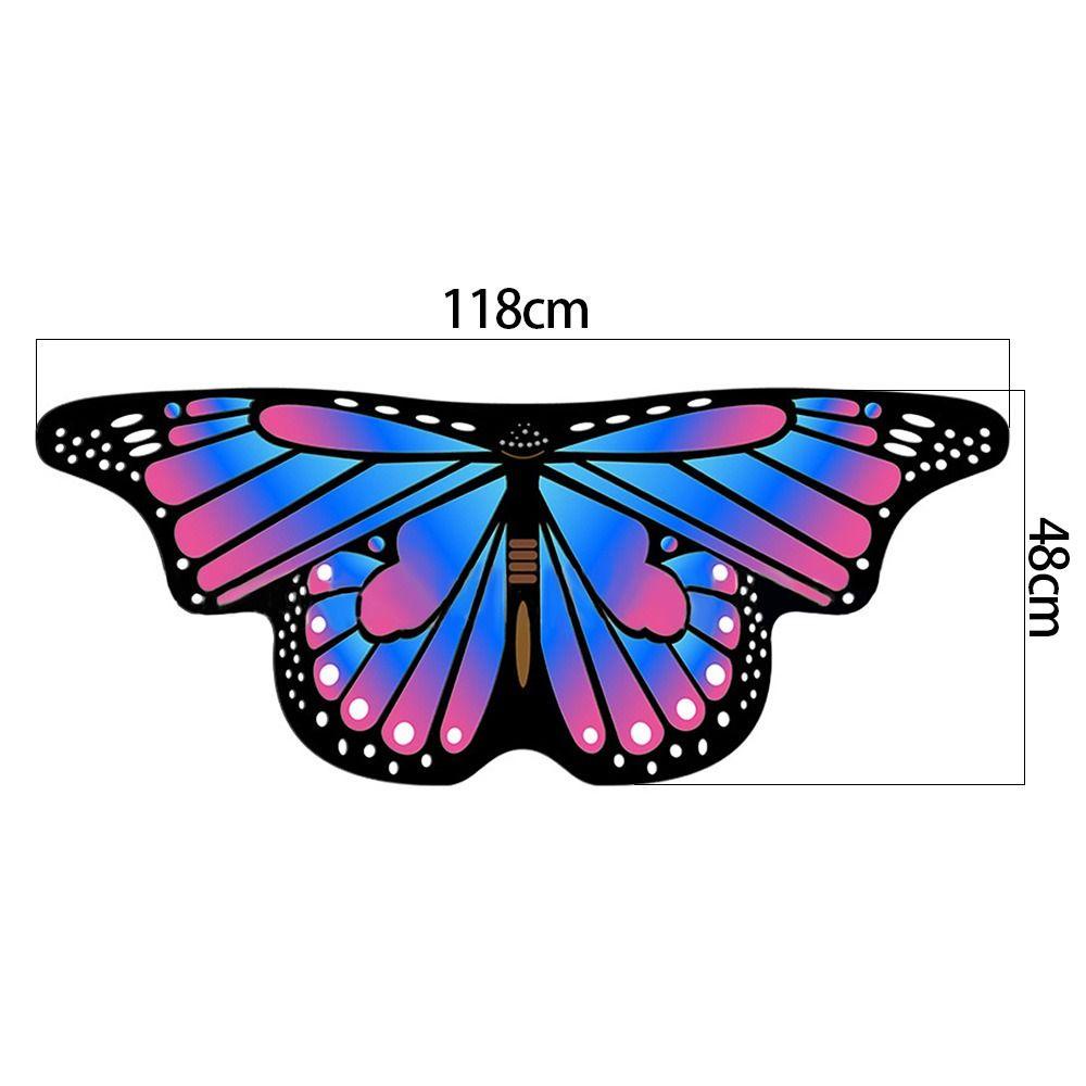 MH-BEAUTY Asas De Borboleta Capa Dourada Festival Mulheres Coloridas Meninas Traje Vestido Asa De Fada — imagem 2 de 2