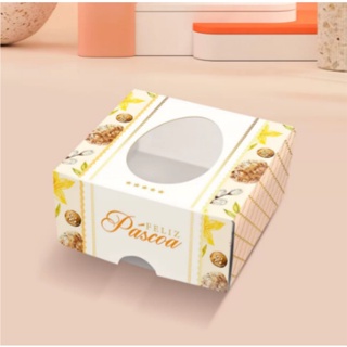 10 Caixa Para 4 Doces de Pascoa Com Visor Pérola 3047 (Páscoa Jango 2025) em Oferta na Shopee