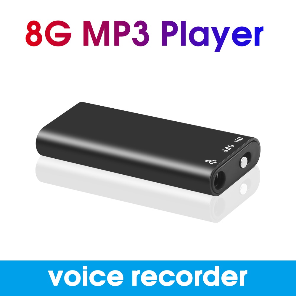 8GB/16GB/32GB Mini Gravador De Voz Digital Mp3 Player 3 Em 1 8GB Armazenamento De Memória 192Kbps Gravação WAV em Oferta na Shopee