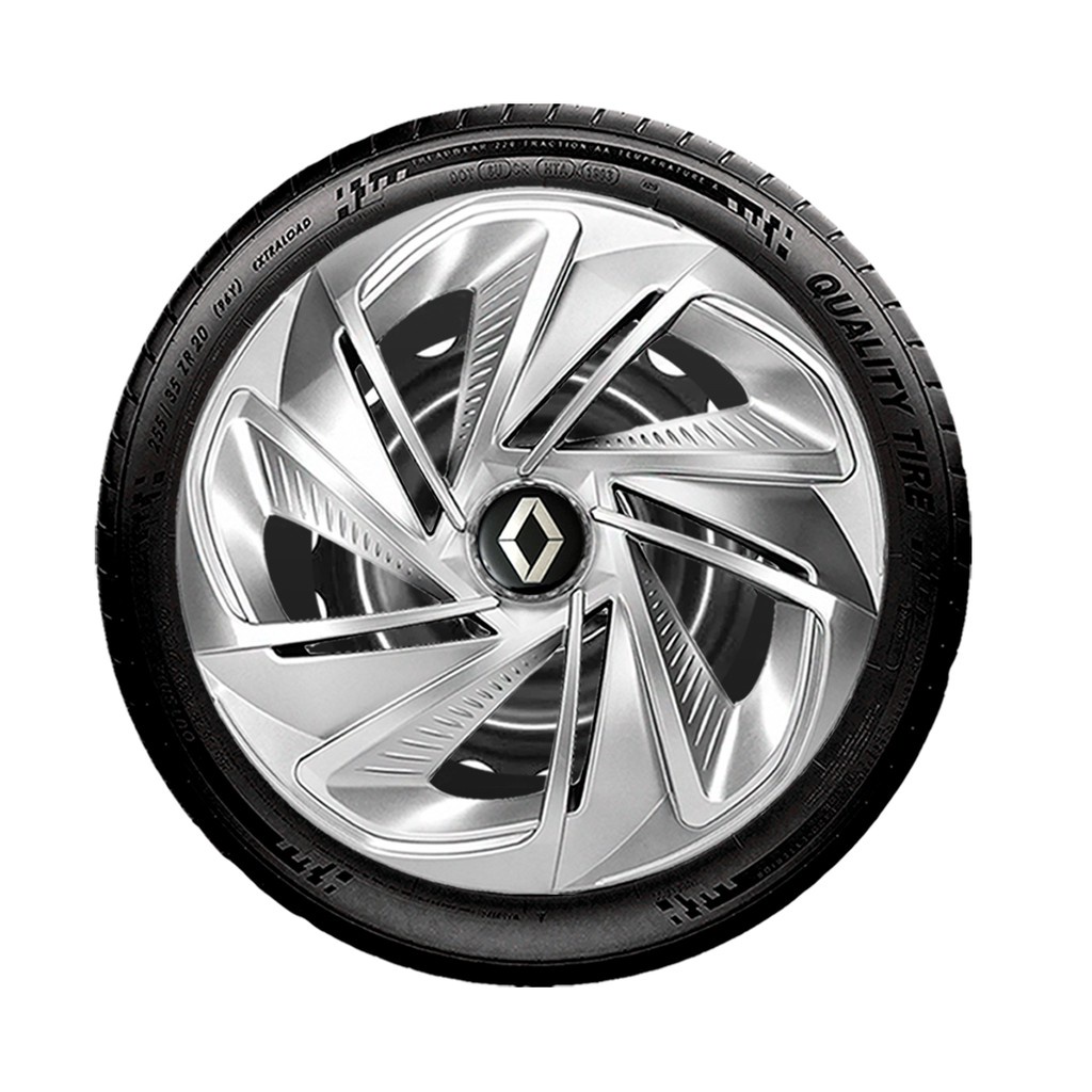 Jogo 4 Calota Nitro Aro 13 Nitro Prata Renault Sandero Logan Clio