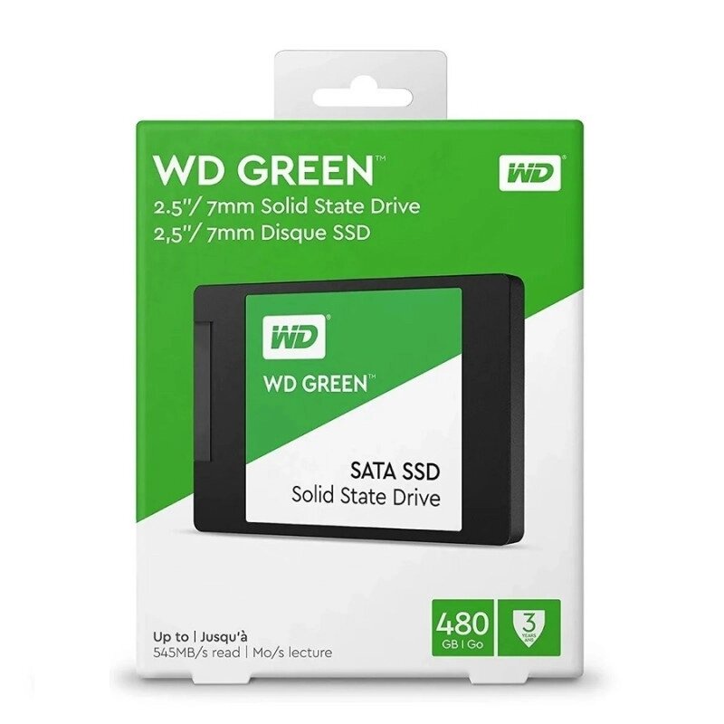 WD Verde SSD 1TB SATA I , II E III Ler 545MB/s , Escrever 465MB-WDS480G2G0A