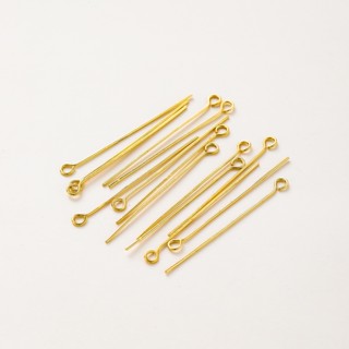 ST.kunkka 100pcs 16-50mm 18K Retenção De Cor Agulha De 9 Caracteres De Ouro Real Para Confecção De Jóias