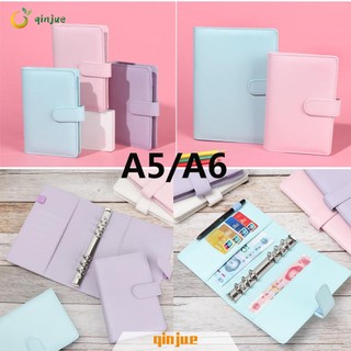 Pasta De Arquivo Para Notebook A6/A5 , Com Fivela , Couro PU , Capa Bloco De Notas , Material De Escritório , Folha Solt