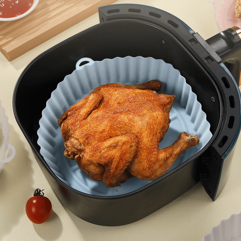 Forma Silicone Pra Fritadeira Air Fryer forno Micro-ondas Com Alça cesto