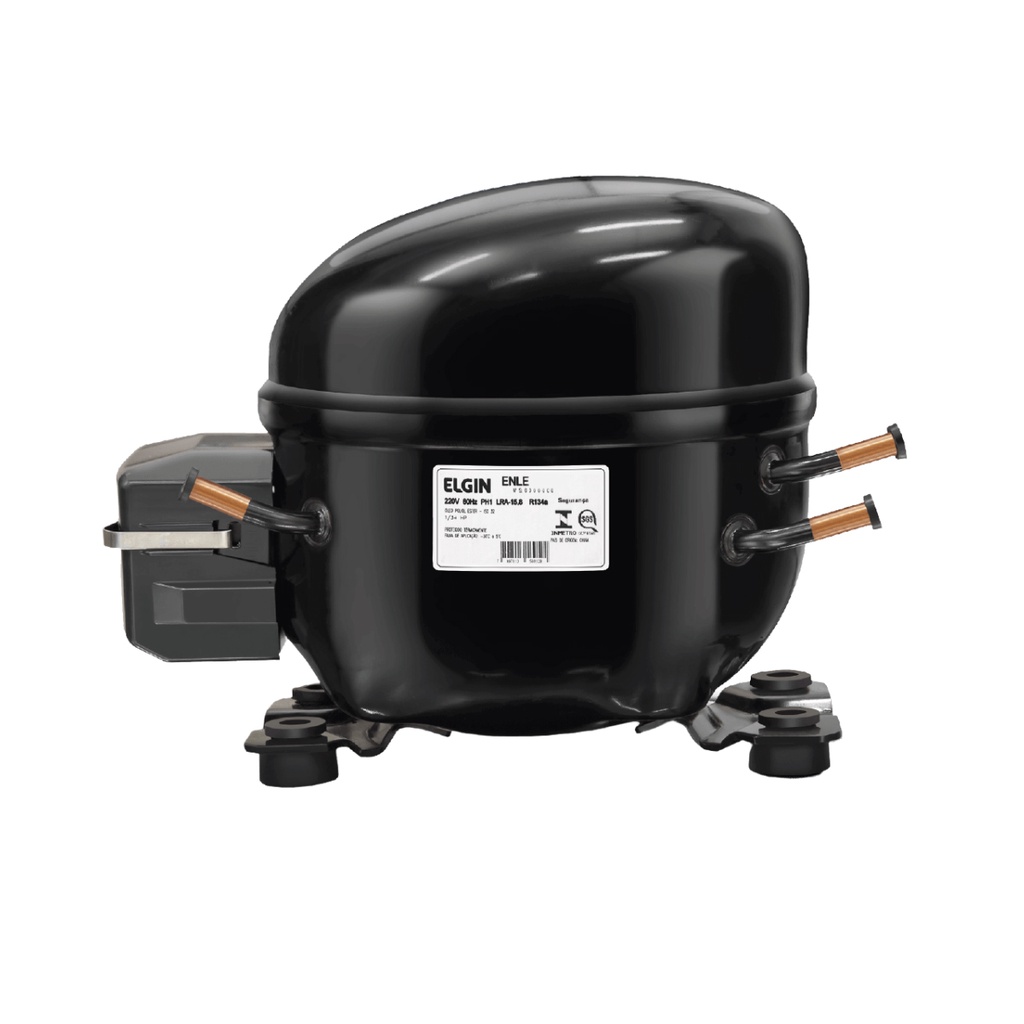 COMPRESSOR ELGIN 1/6 HP R134 127V 60HZ 1F AT ENLE 55D