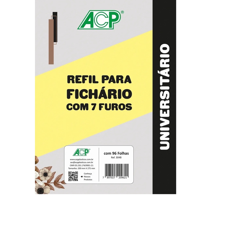 Bloco Para Fichário 4 Furos 96 Fls Acp em Oferta na Shopee