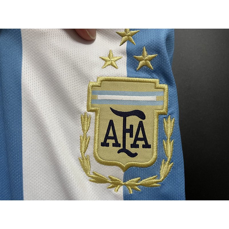 S-4XL 2022 Argentina Jersey ULA Fãs Versão : São 3 Estrelas MESSI Homem Camisas De Futebol