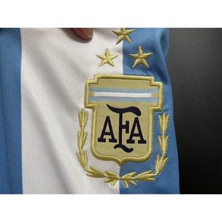 S-4XL 2022 Argentina Jersey ULA Fãs Versão : São 3 Estrelas MESSI Homem Camisas De Futebol #4