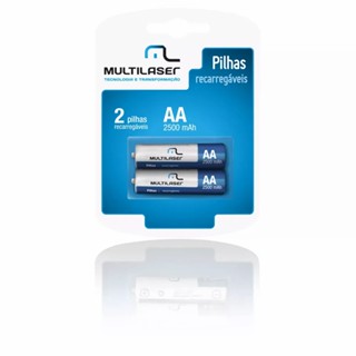 Pilhas Recarregaveis Pequena Aa Com 2 Unidades Multilaser