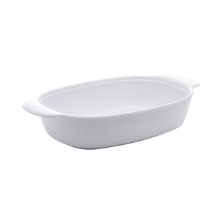 Travessa Oval De Melamina Milão Branca 23Cm X 13Cm X 5Cm