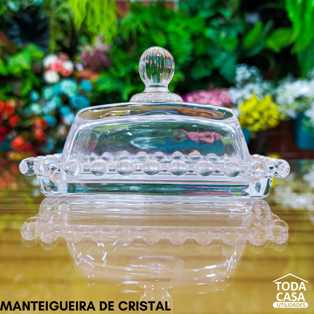 Manteigueira de Cristal Pearl 14x9x8cm - Wolff