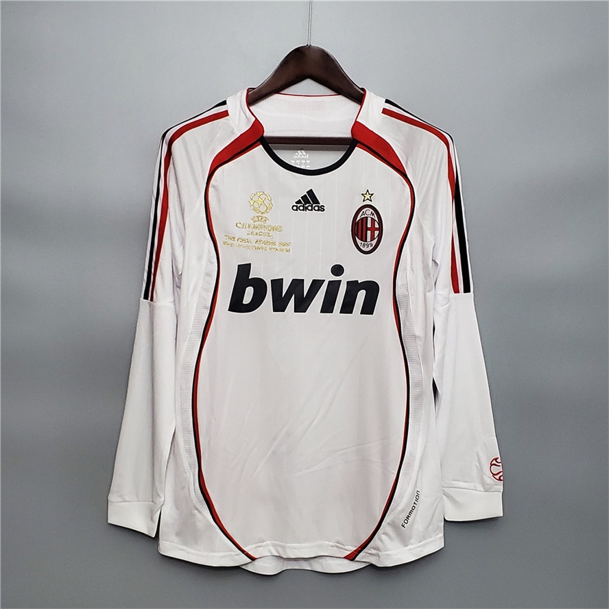 AC milan 2006-2007 manga longa distância esportes retro camisa de futebol GNSC