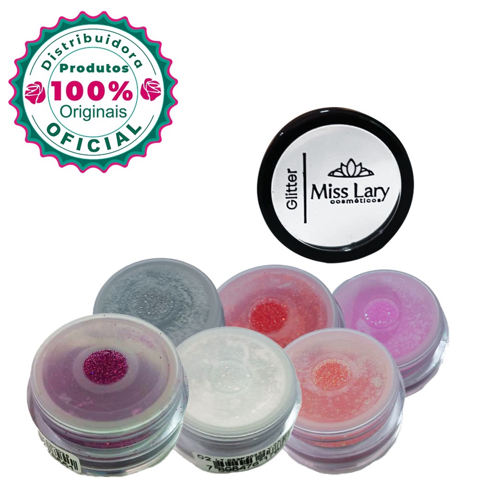 KIT GLITTER P/ CARNAVAL MISS LARY C/6  UNIDADES CORES SORTIDAS