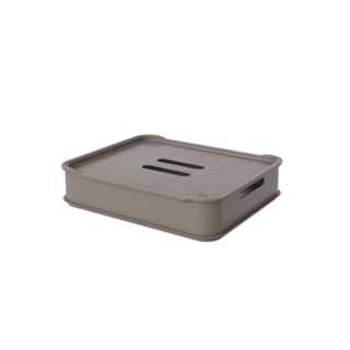 Cesta Organizadora com Tampa Maxi Coza Fit 38 x 31,6 x 8,4 cm Warm Gray em Oferta na Shopee