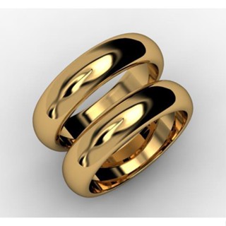 Joia Par De Aliança 6mm Banhado Ouro 18k Promoção a pronto envio